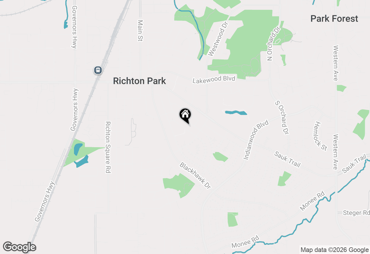 Map of 316 Mohawk Street, Park Forest, IL 60466