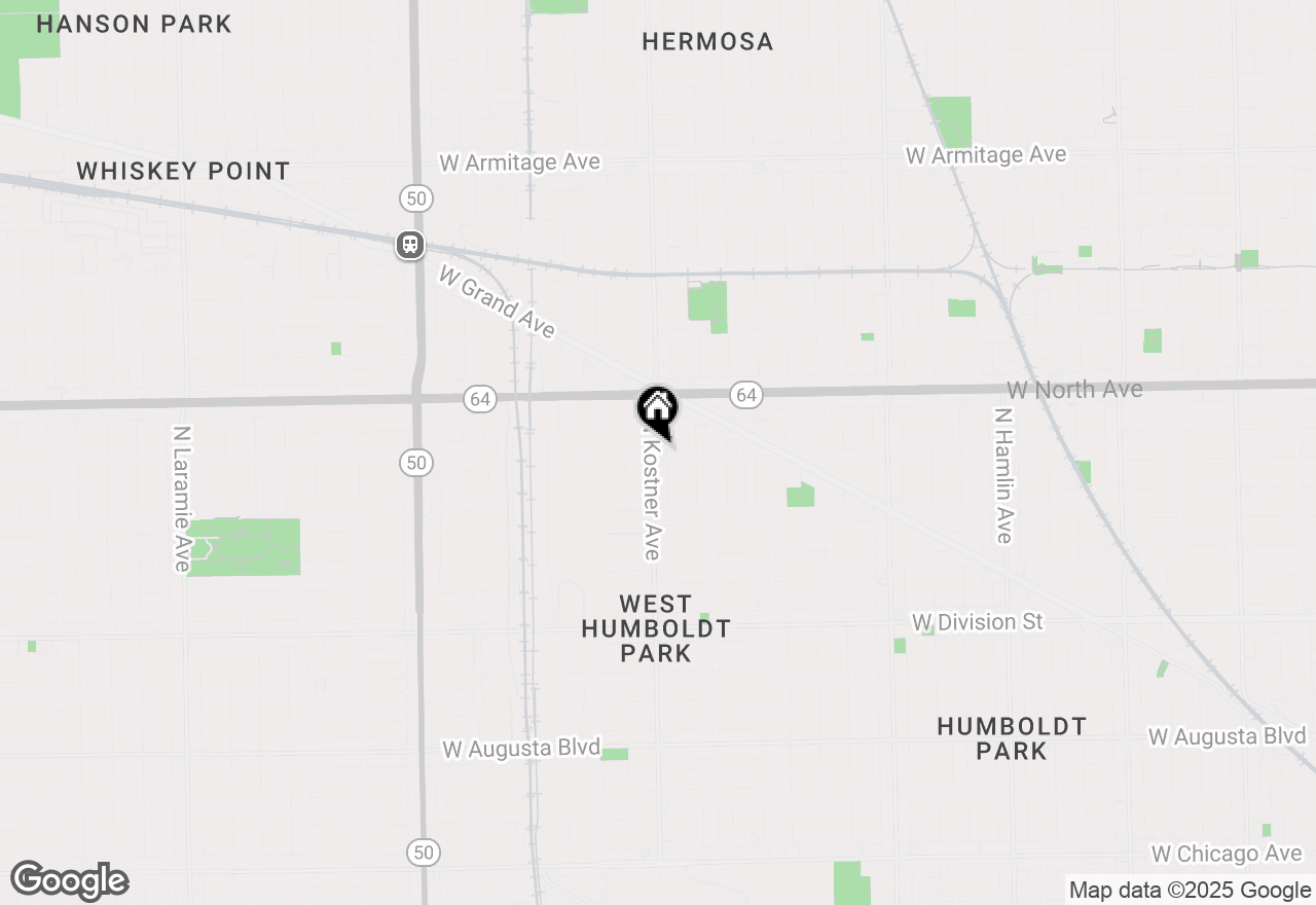 Map of 1509 N Kostner Avenue #B, Chicago, IL 60651