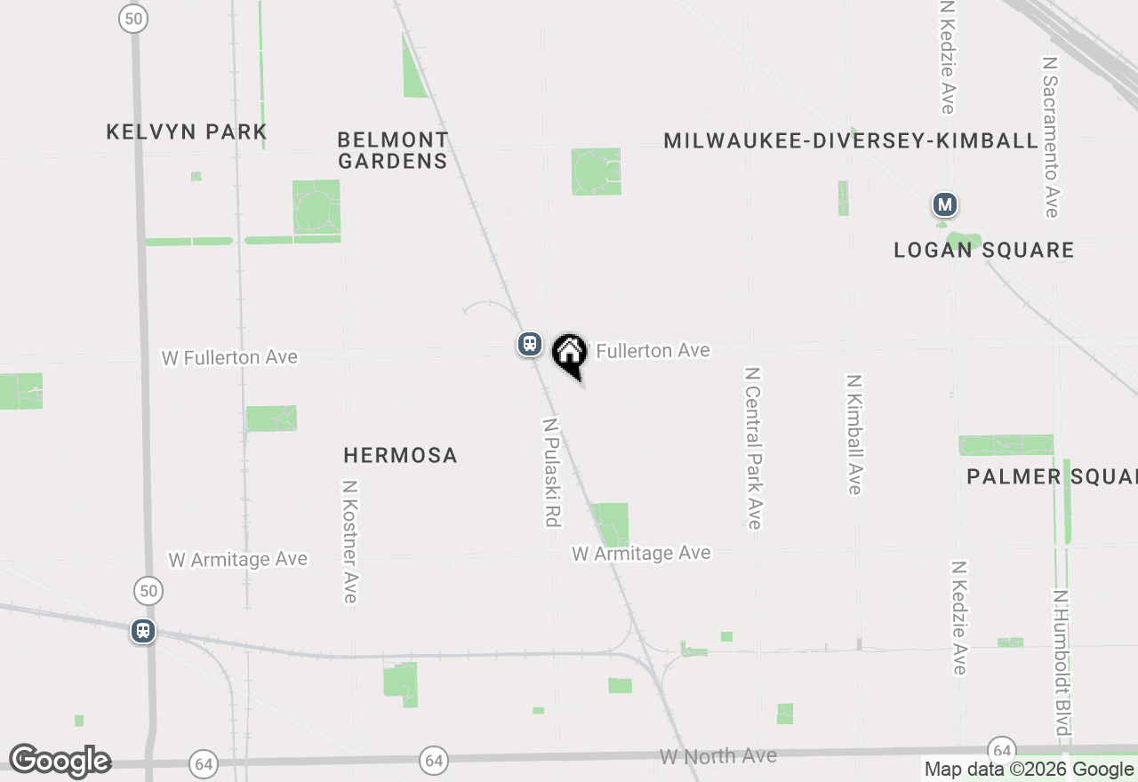 Map of 2308 N Harding Avenue, Chicago, IL 60647