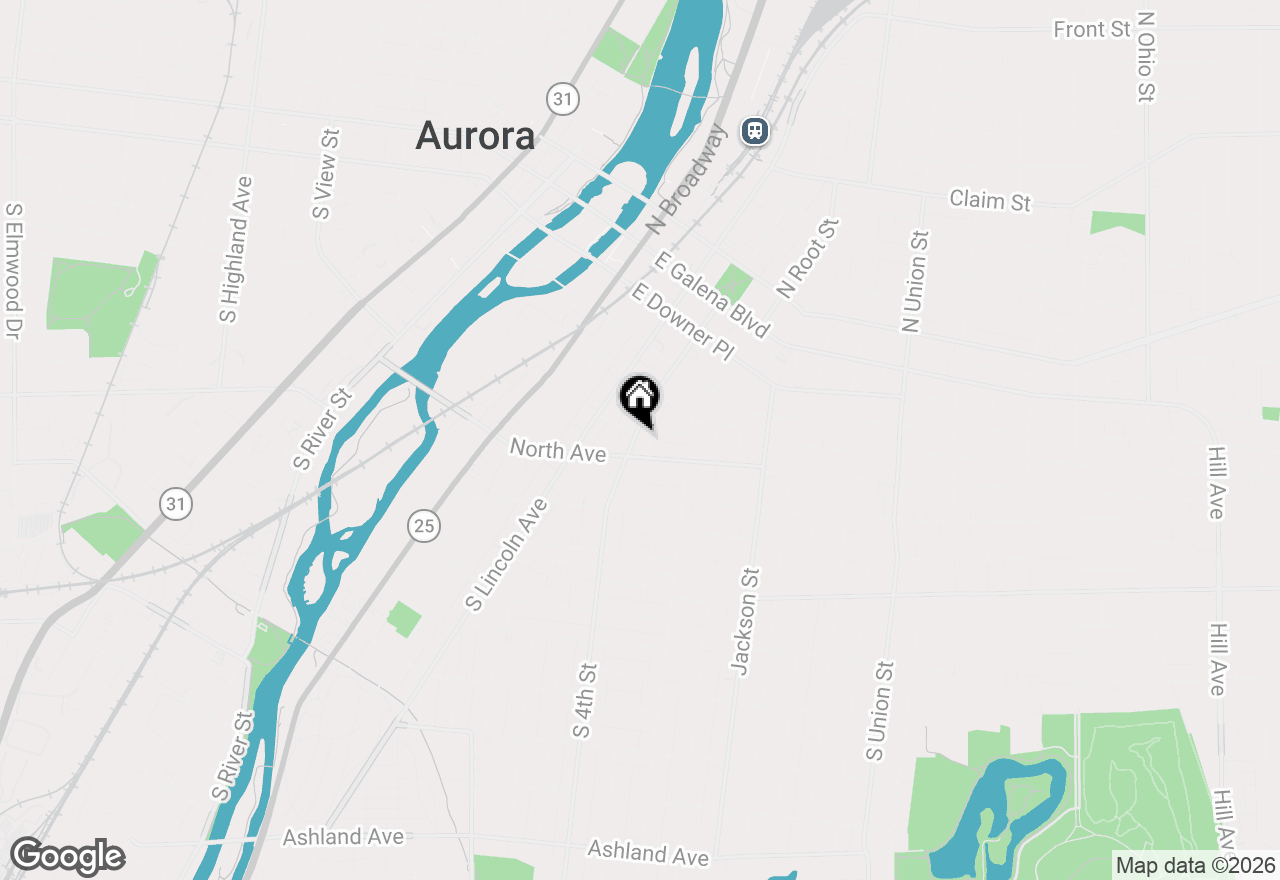 Map of 212 S 4th Street, Aurora, IL 60505