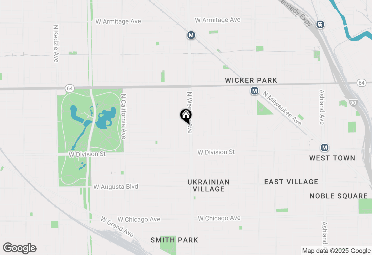 Map of 1325 N Artesian Avenue #2, Chicago, IL 60622