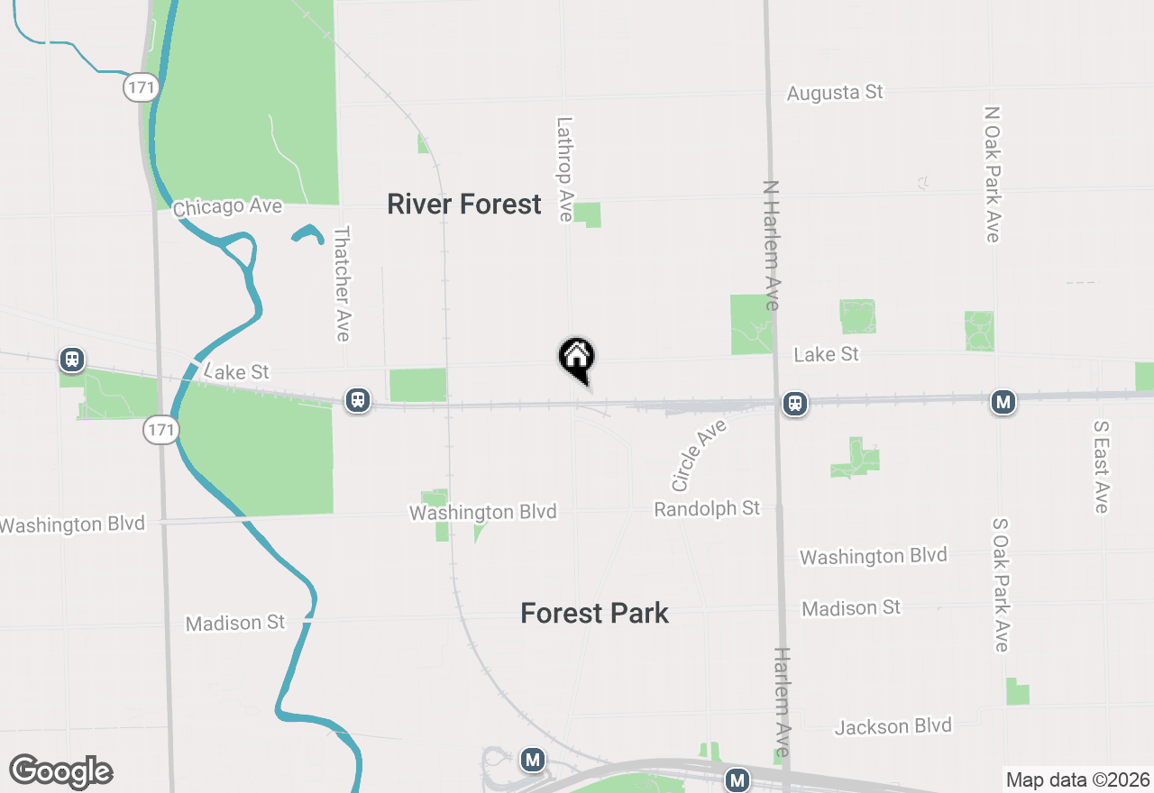 Map of 409 Lathrop Avenue #1B, River Forest, IL 60305