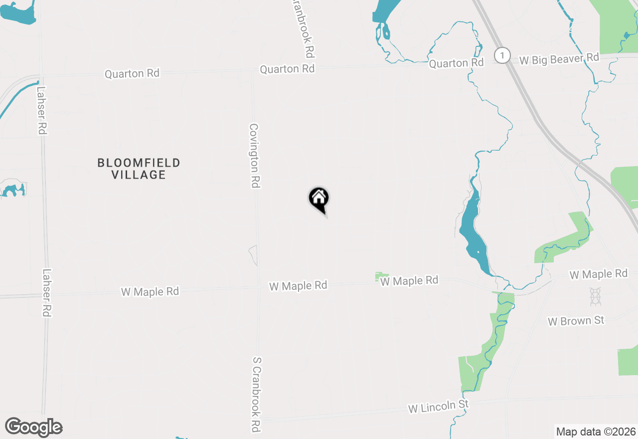 Map of 533 Westwood Drive, Birmingham, MI 48009