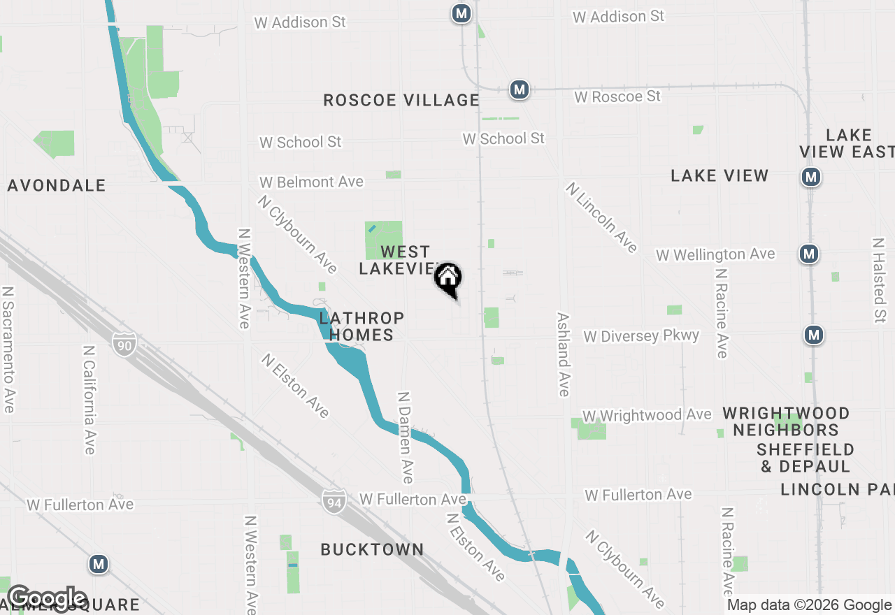 Map of 2849 N Wolcott Avenue #A, Chicago, IL 60657