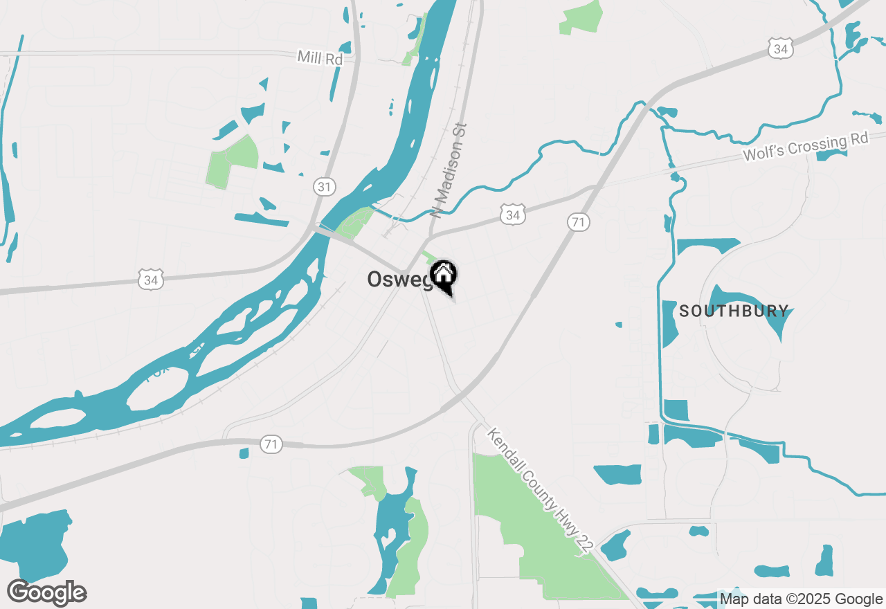 Map of 24 Ashland Street, Oswego, IL 60543