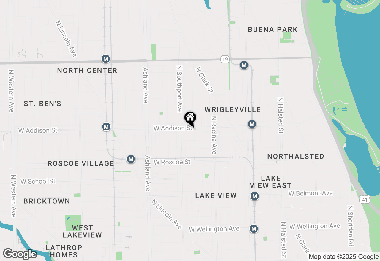 Map of 1325 W Addison Street #1A, Chicago, IL 60613