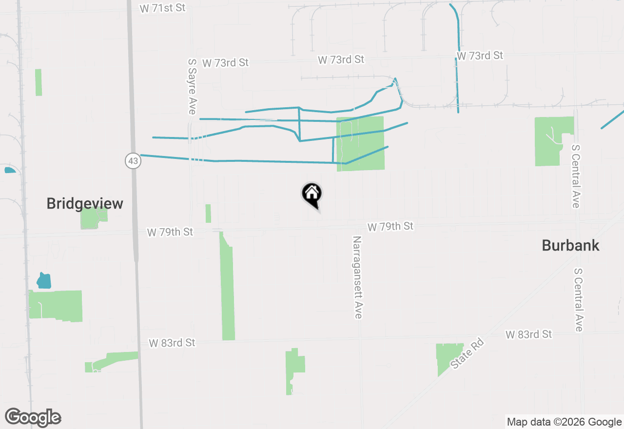 Map of 7830 Neenah Avenue, Burbank, IL 60459