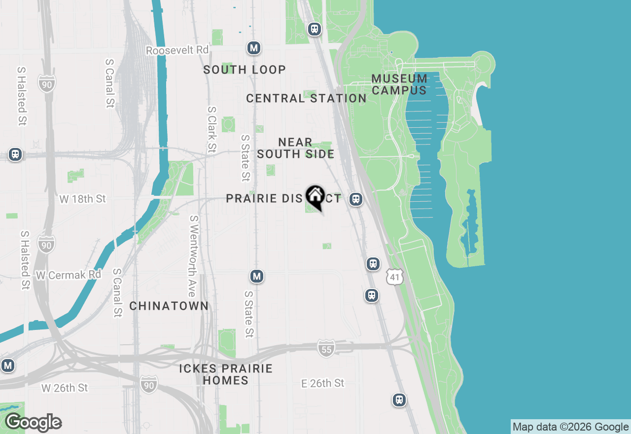 Map of 1910 S Prairie Avenue, Chicago, IL 60616