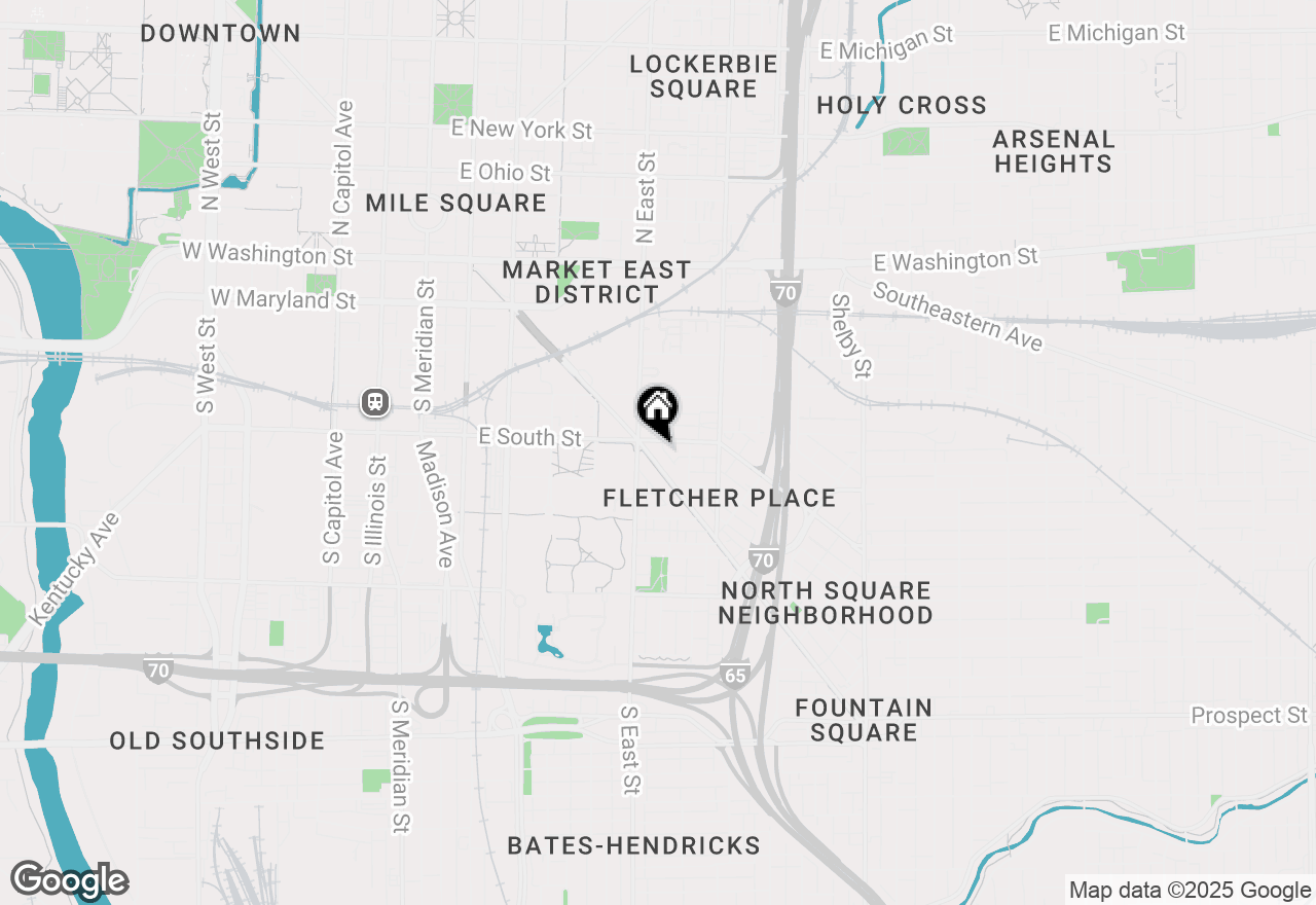 Map of 501 Fletcher Avenue #A, Indianapolis, IN 46203