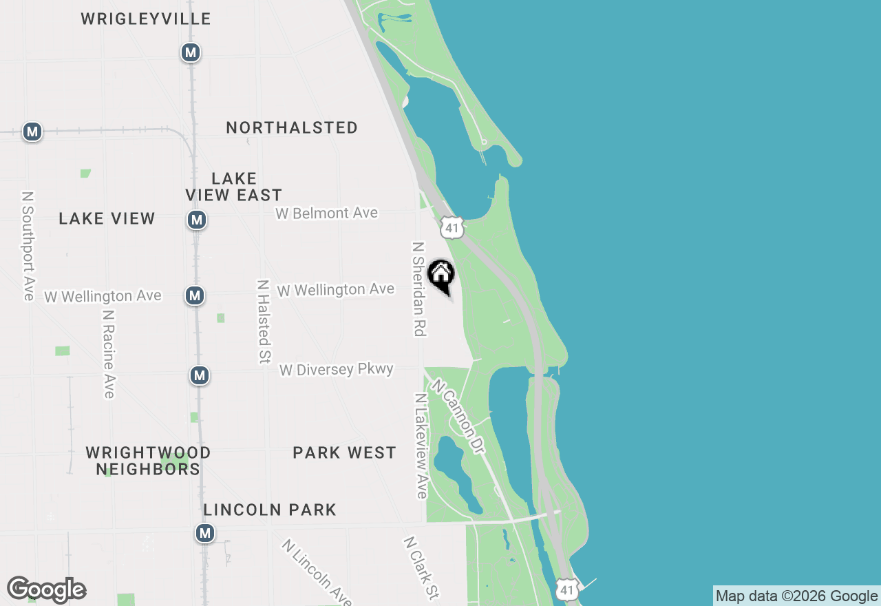 Map of 320 W Oakdale Avenue #1301-1302, Chicago, IL 60657