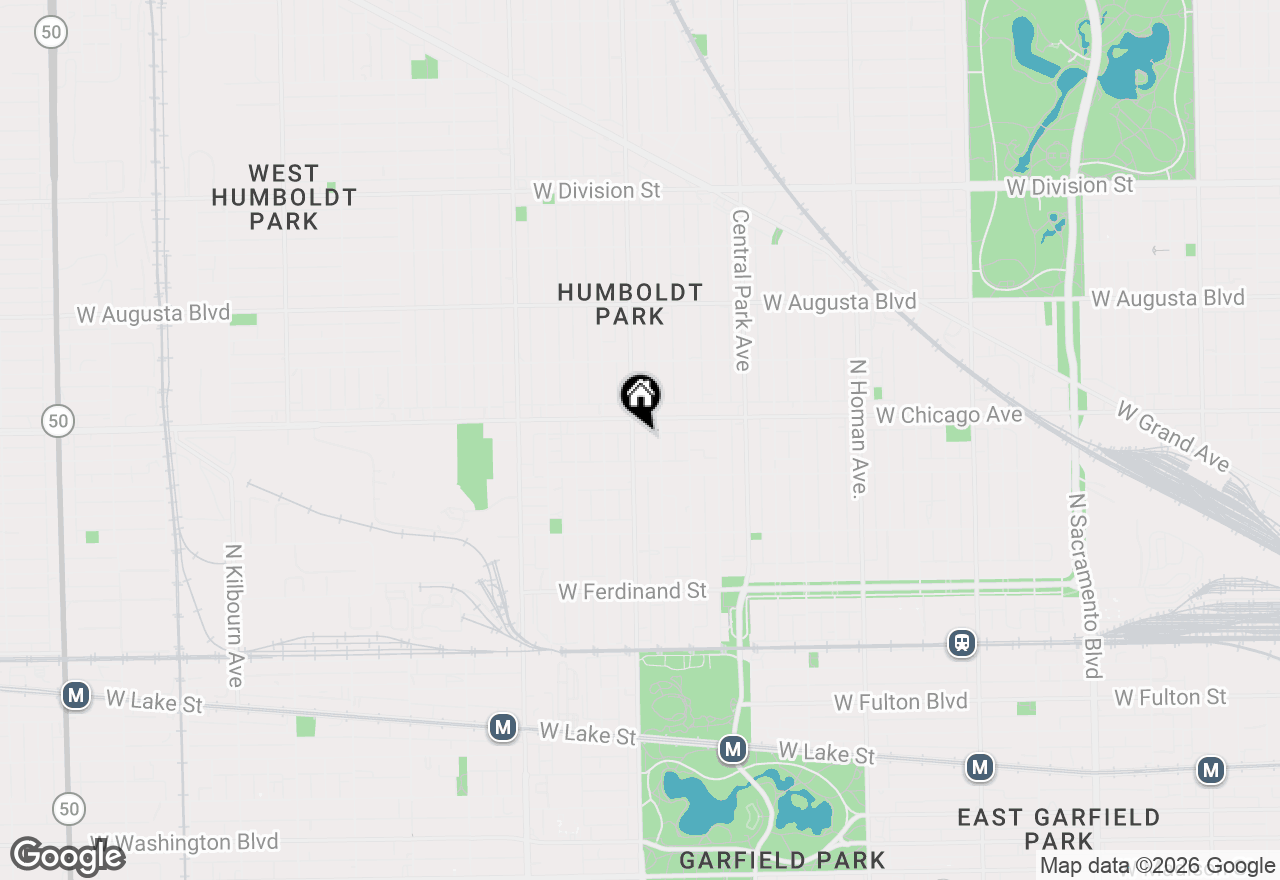 Map of 739 N Hamlin Avenue, Chicago, IL 60624