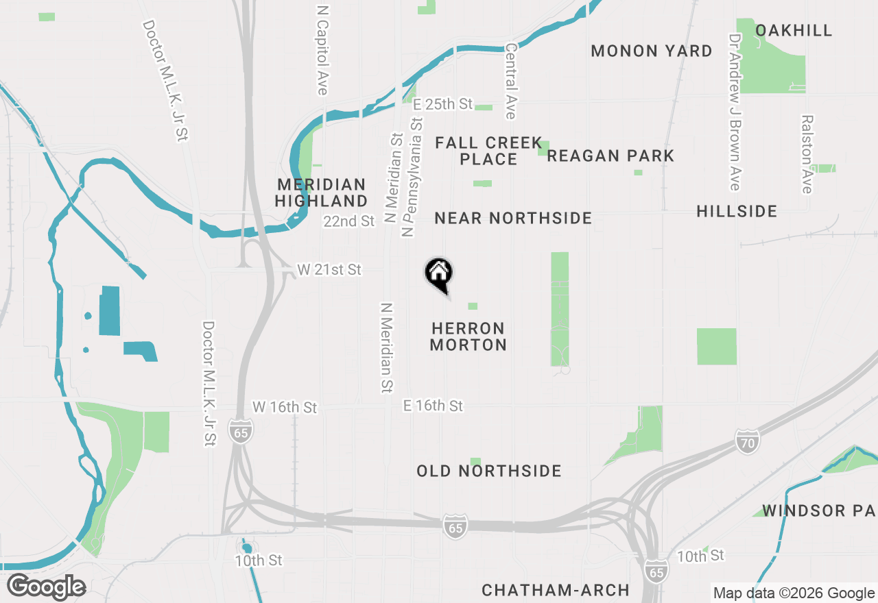 Map of 1928 N Delaware Street, Indianapolis, IN 46202