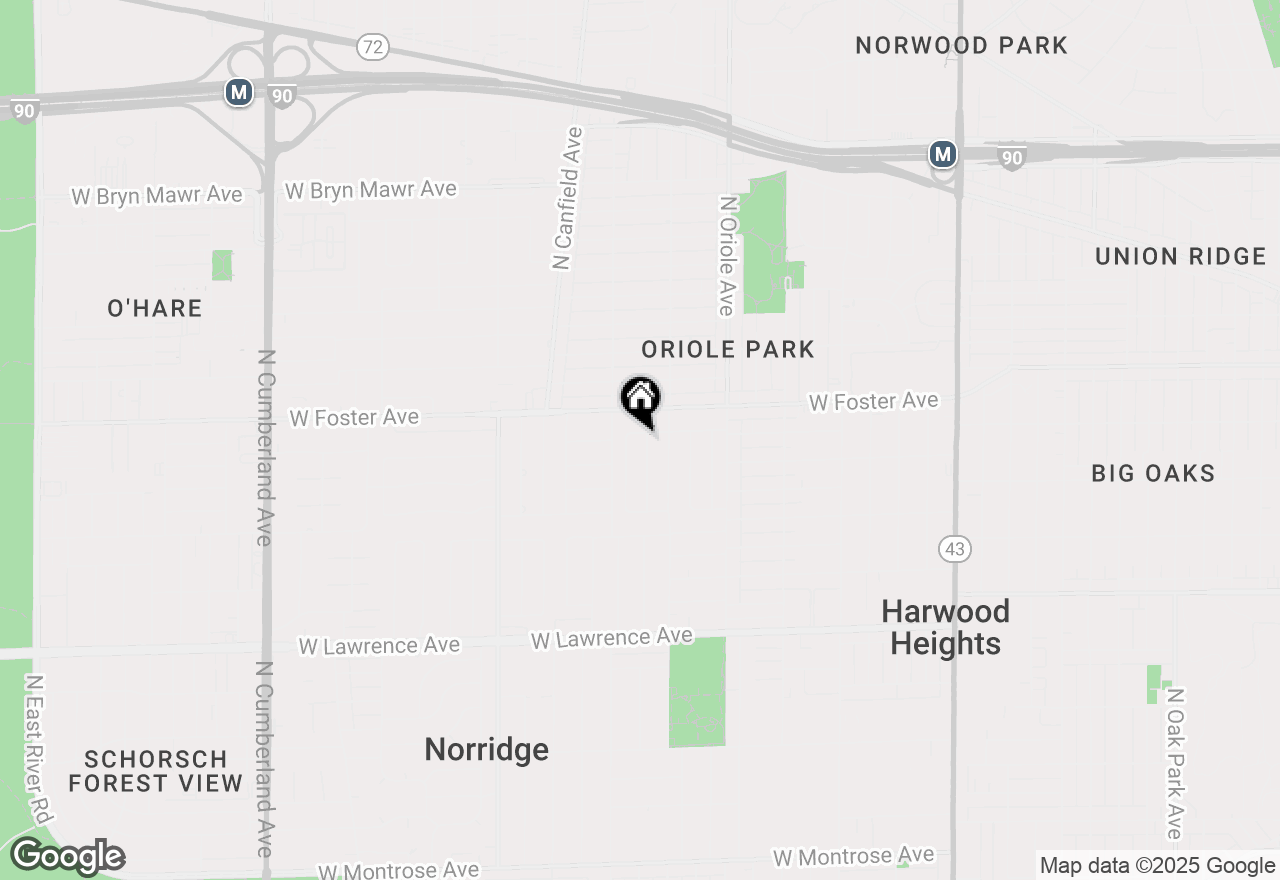 Map of 5128 N Ozark Avenue, Norridge, IL 60706