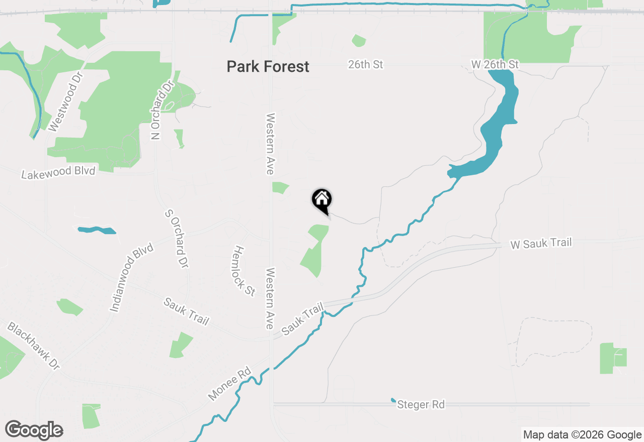 Map of 32 Dunlap Road, Park Forest, IL 60466