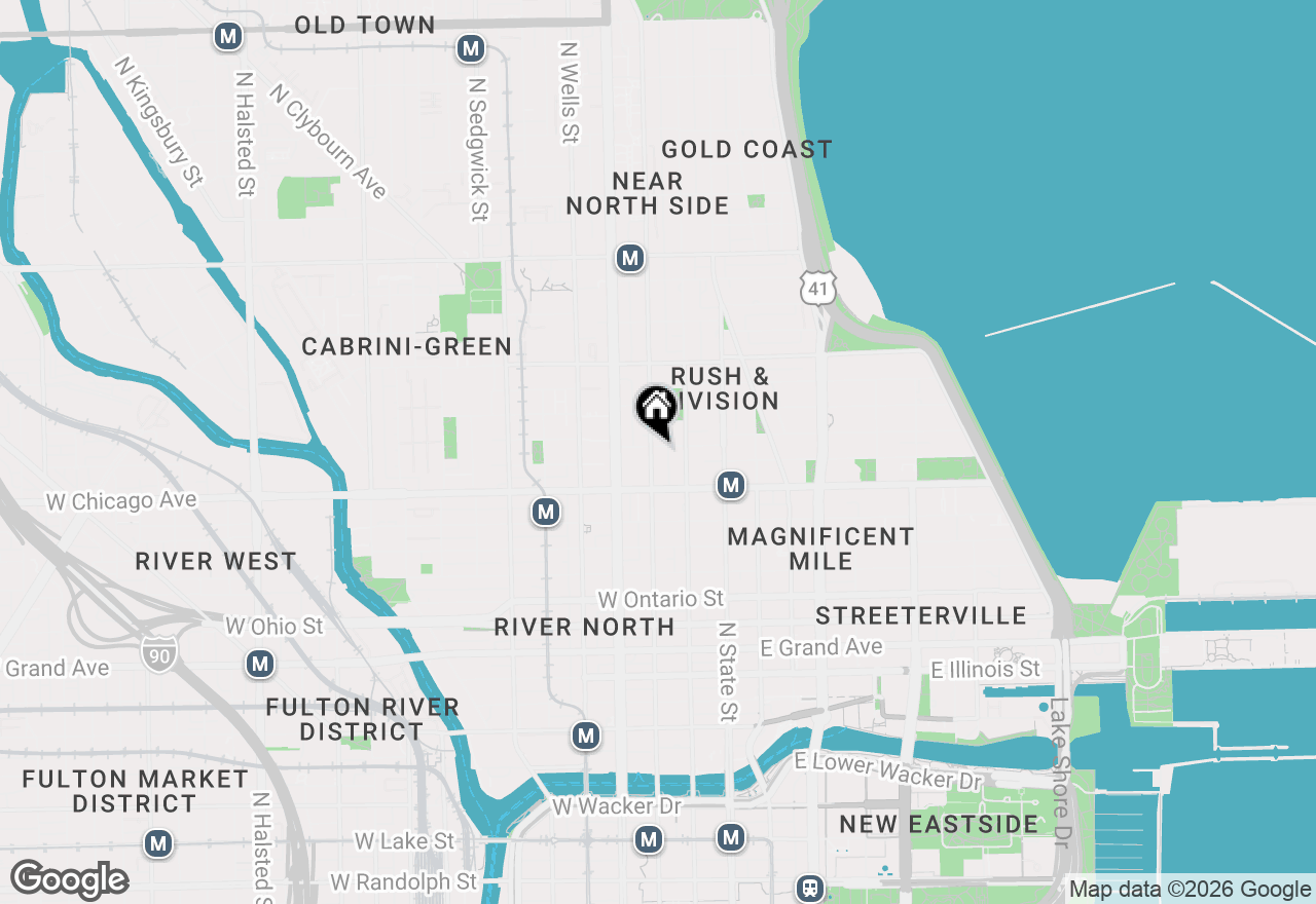 Map of 77 W Chestnut Street #3B, Chicago, IL 60610