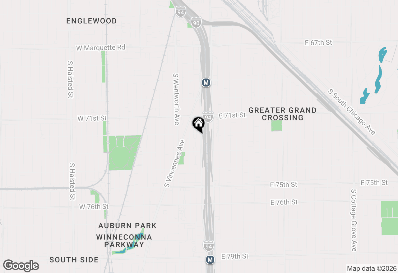 Map of 7206 S Lafayette Avenue, Chicago, IL 60621