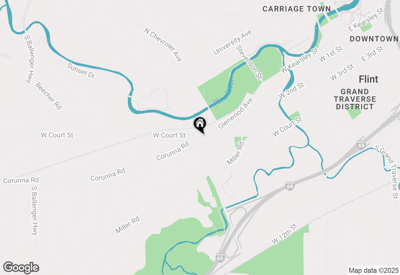 Map of 1839 W Court Street, Flint, MI 48503