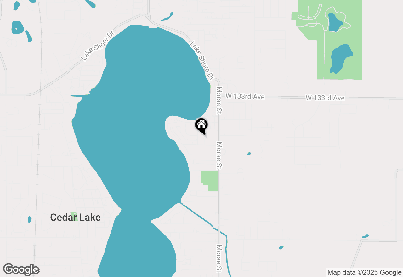Map of 13506 Beach Place, Cedar Lake, IN 46303