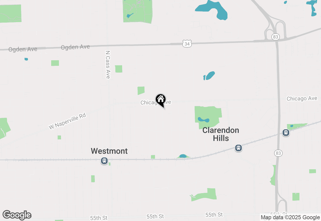 Map of 4 Indian Drive, Clarendon Hills, IL 60514