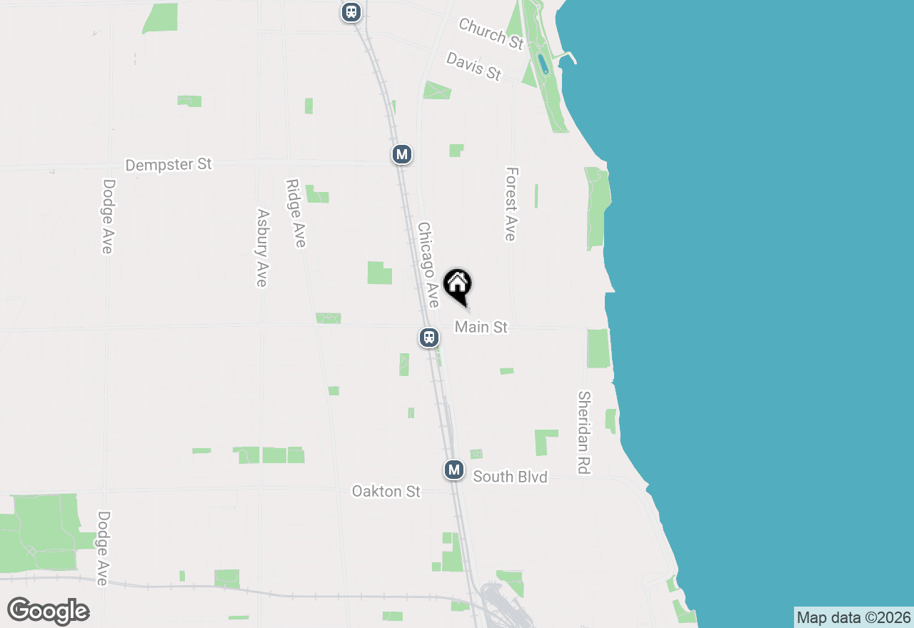 Map of 912 Hinman Avenue #2W, Evanston, IL 60202