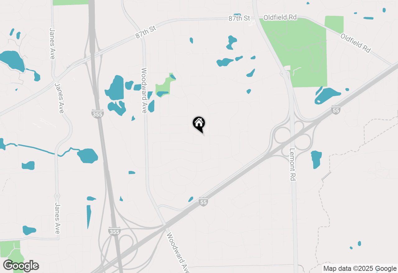 Map of 1405 Westminster Drive, Woodridge, IL 60517