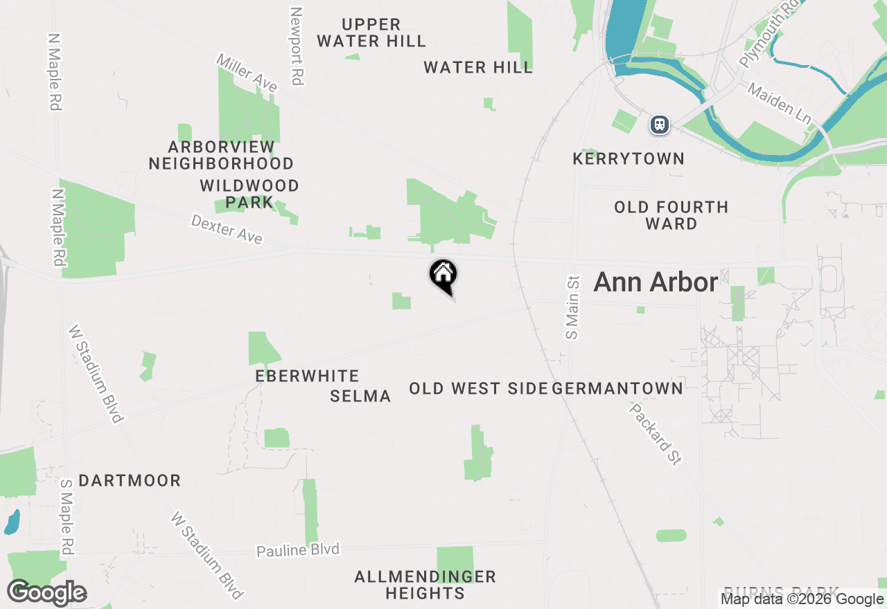 Map of 285 Mulholland Avenue, Ann Arbor, MI 48103
