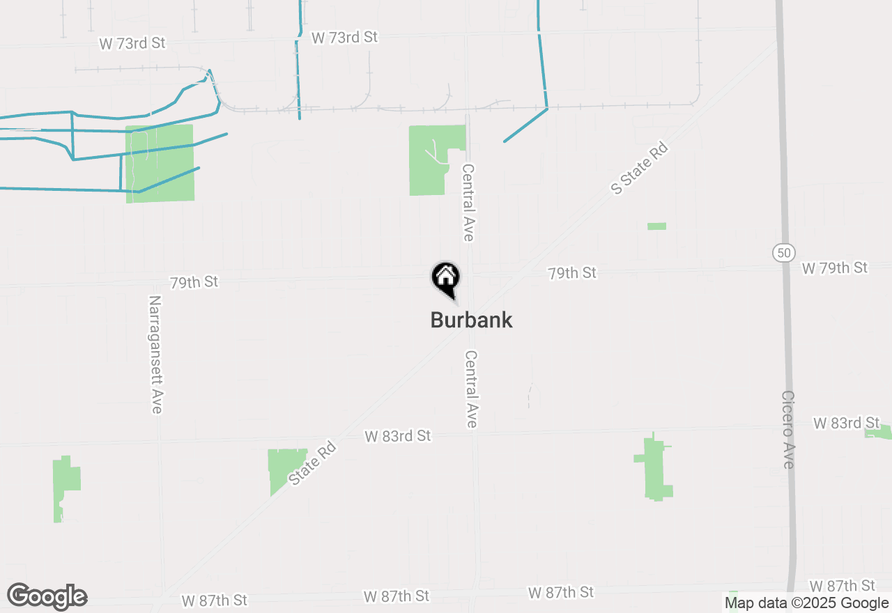 Map of 7938 Parkside Avenue, Burbank, IL 60459