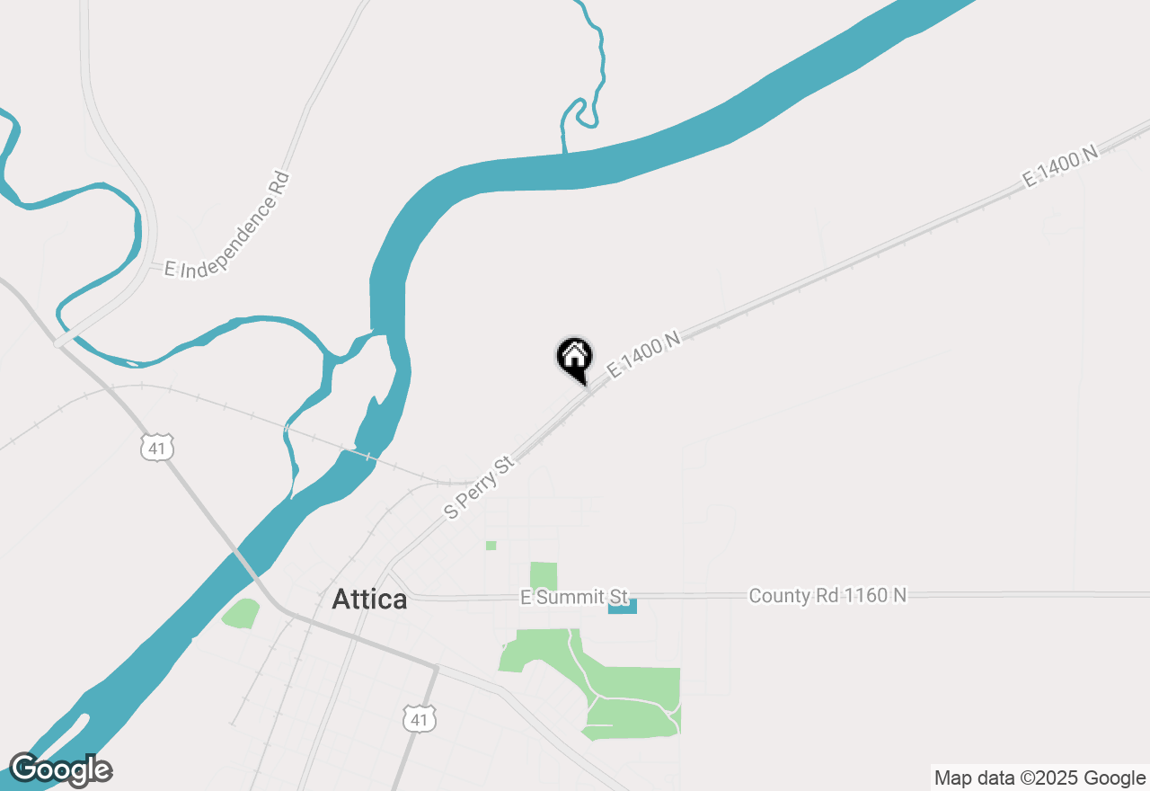 Map of 1204 N Perry Street, Attica, IN 47918