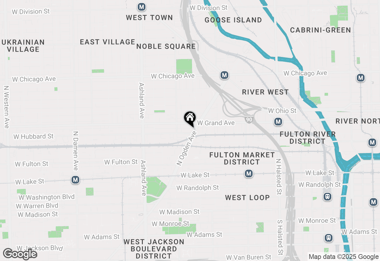 Map of 1332 W Hubbard Street #1E, Chicago, IL 60642
