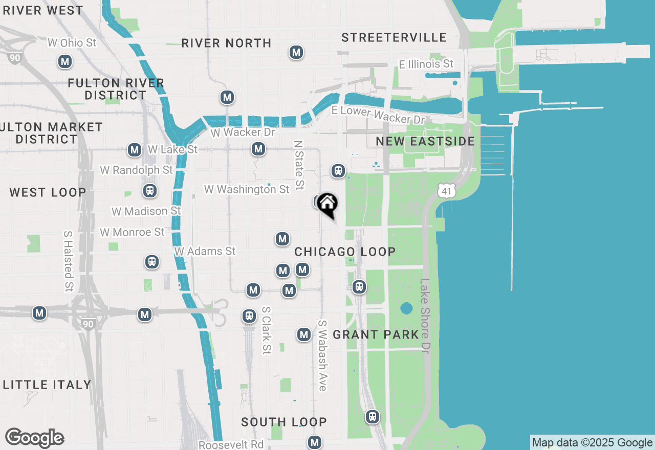 Map of 60 E Monroe Street #3601, Chicago, IL 60603