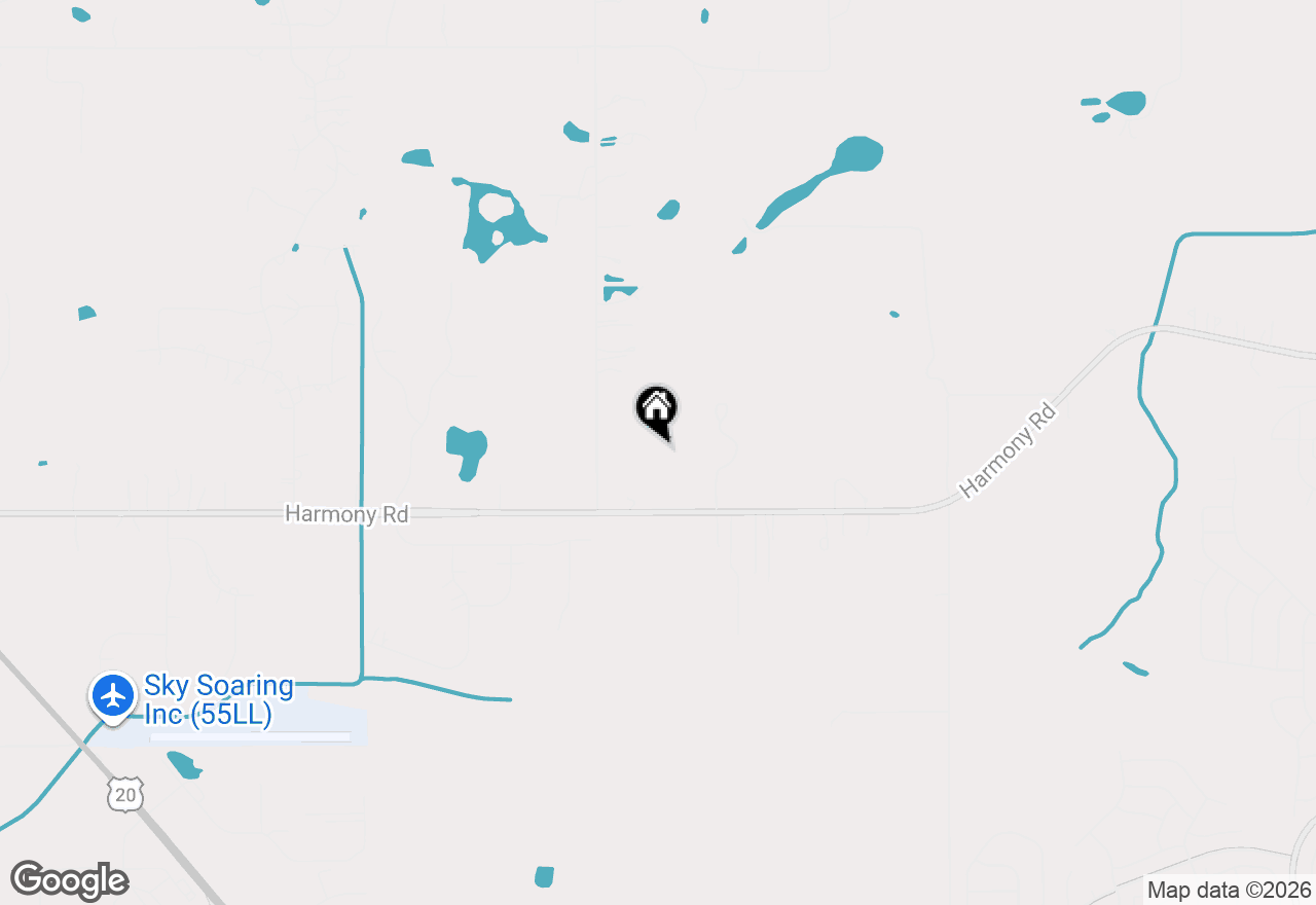 Map of 15218 Harmony Road, Huntley, IL 60142