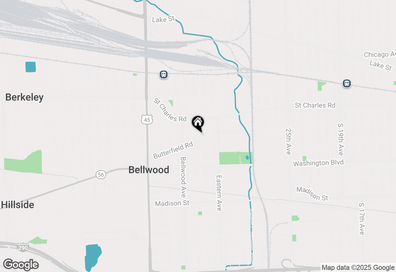 Map of 412 Linden Avenue, Bellwood, IL 60104