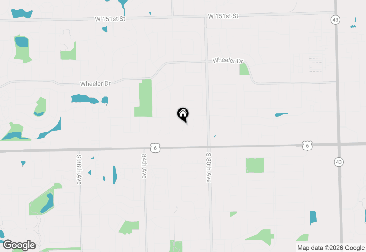 Map of 15700 Deerfield Court #2N, Orland Park, IL 60462