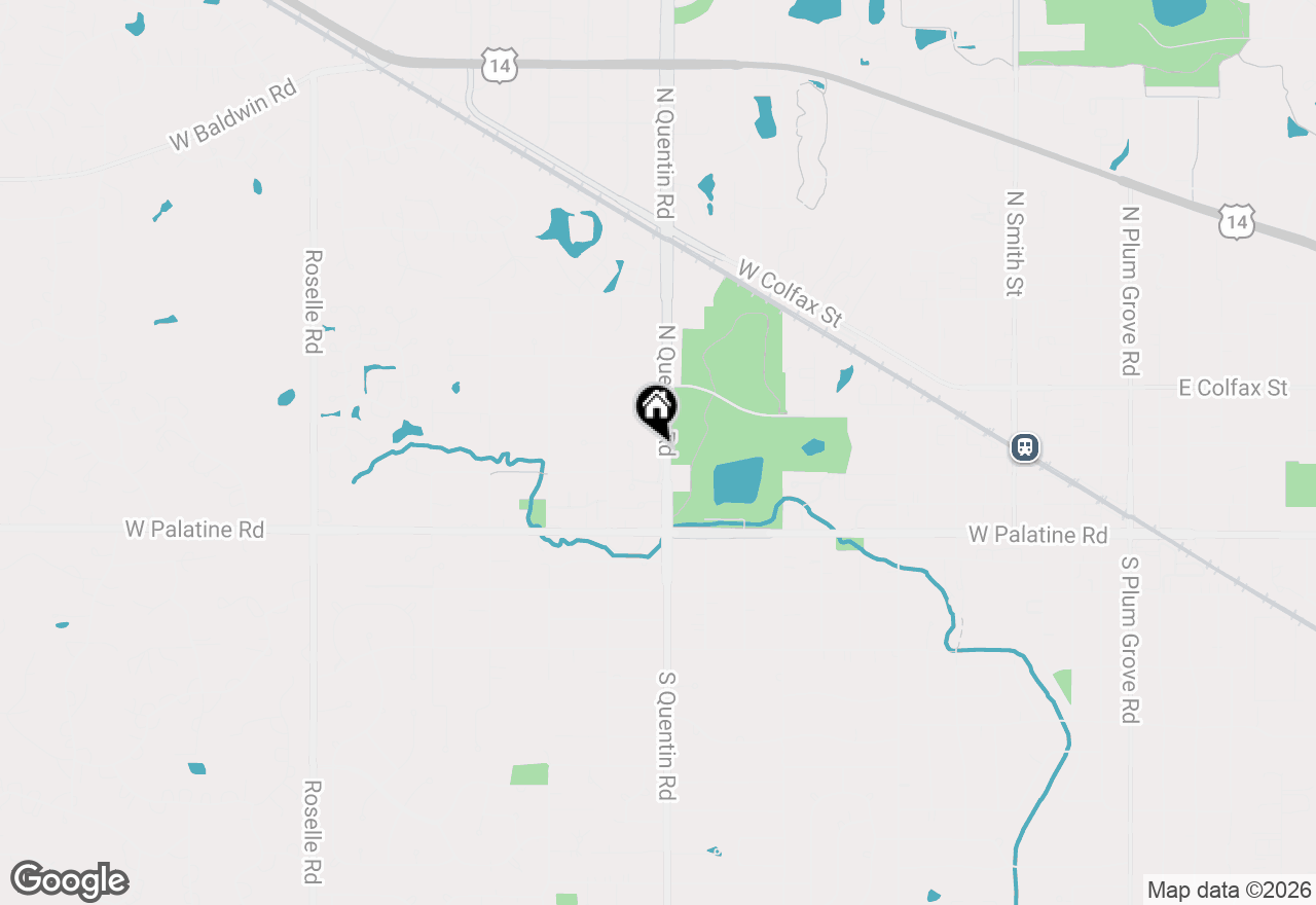 Map of 126 N Drew Court, Palatine, IL 60067