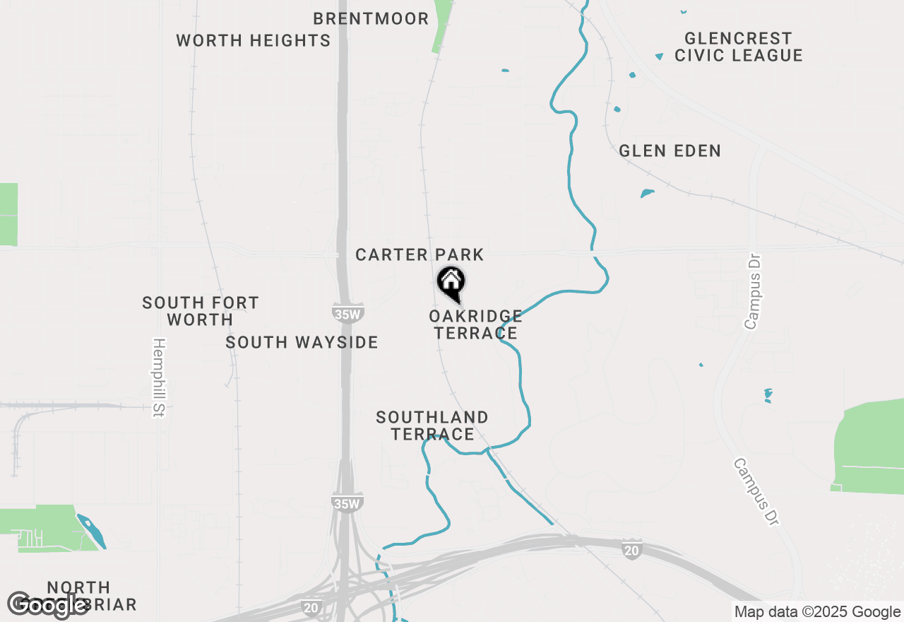 Map of 4445 Berke Road, Fort Worth, TX 76115