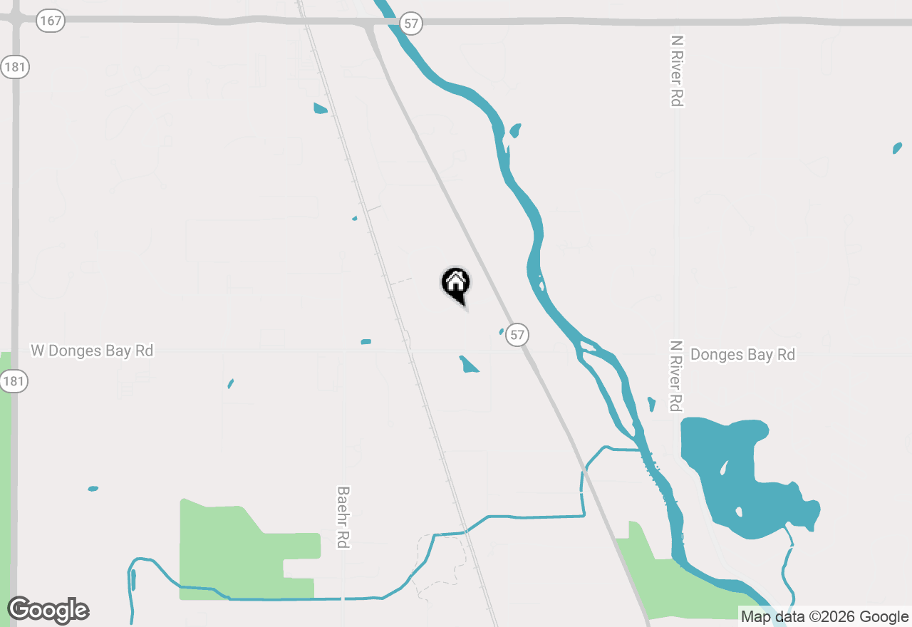 Map of 5419 W Bayberry Pkwy, Mequon, WI 53092
