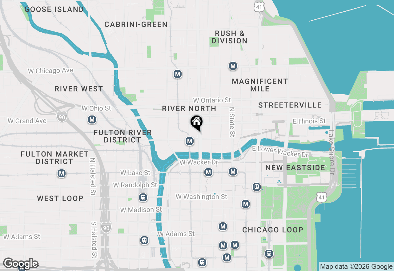 Map of 400 N Lasalle Drive #2607, Chicago, IL 60654