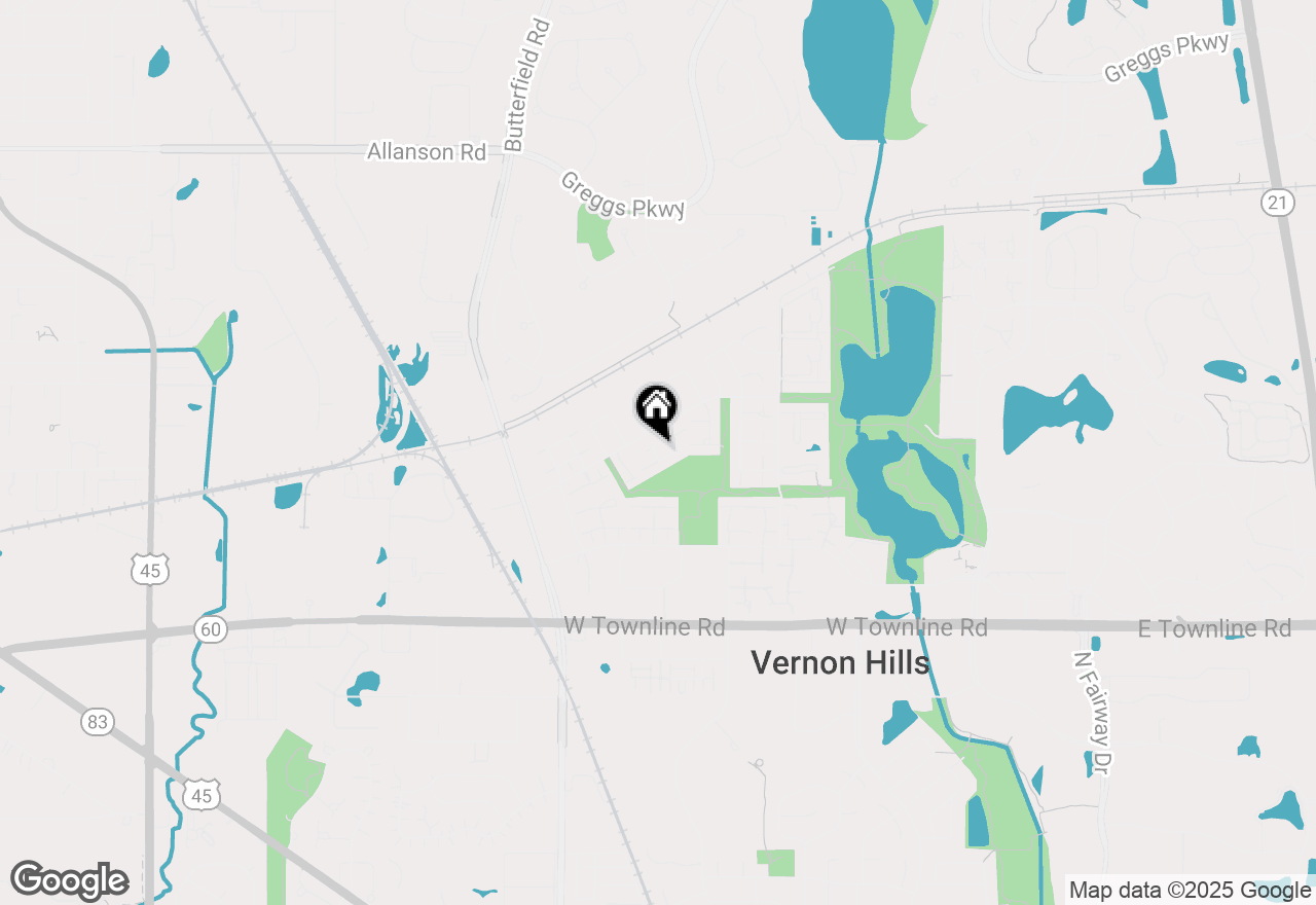 Map of 1007 Cleveland Court, Vernon Hills, IL 60061