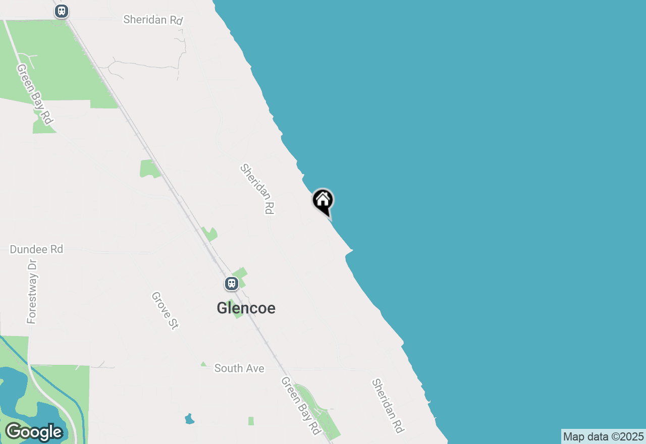Map of 100 Beach Road, Glencoe, IL 60022