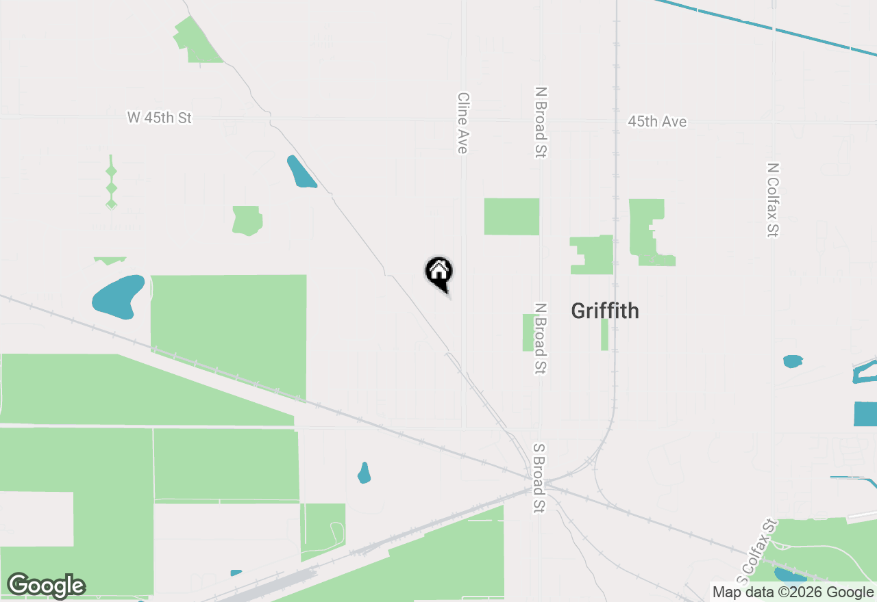 Map of 414 N Lindberg Street, Griffith, IN 46319