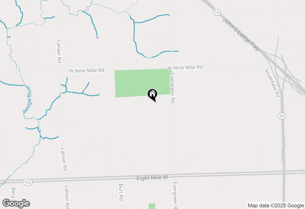 Map of 20191 Woodburn Drive, Southfield, MI 48075