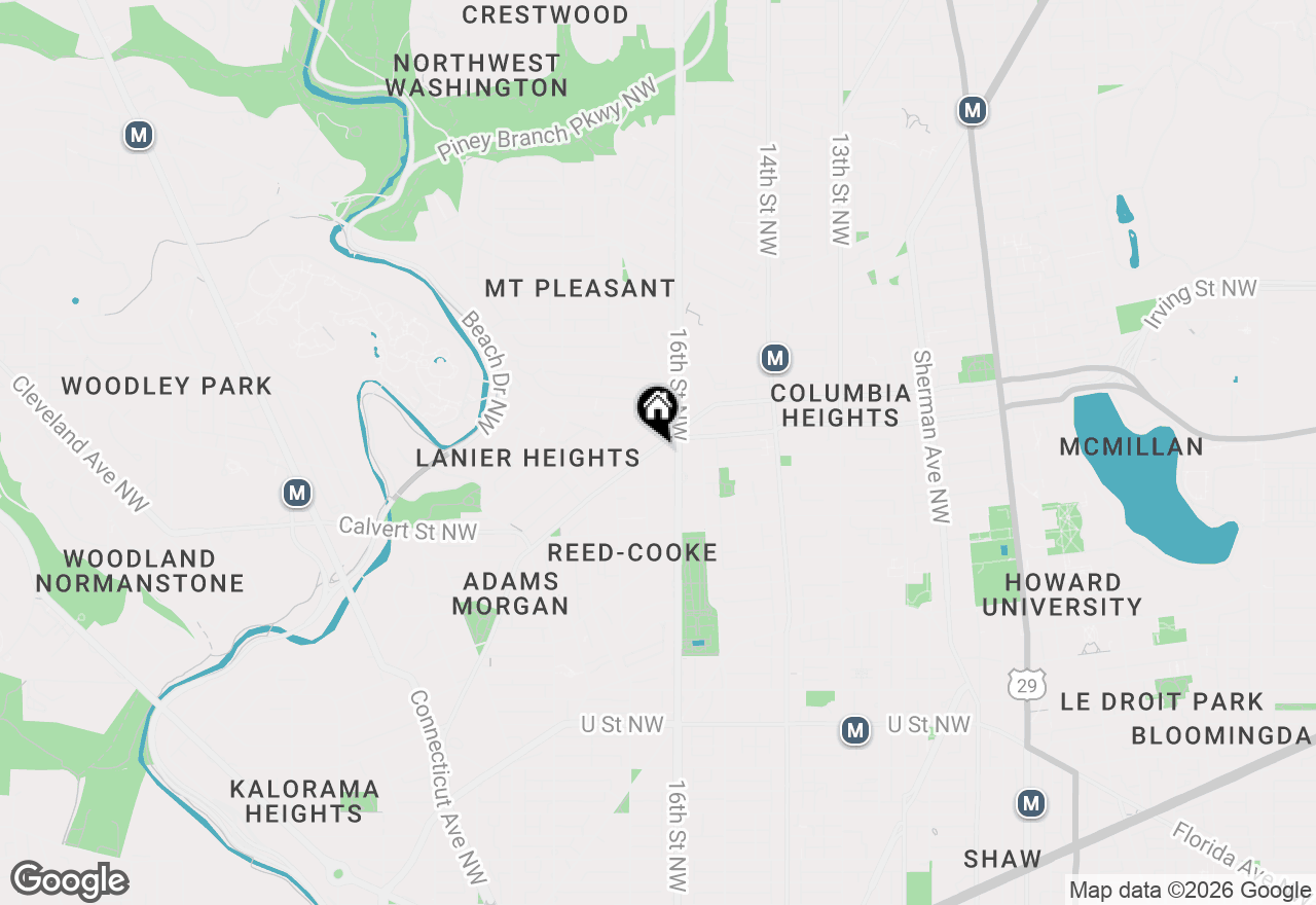 Map of 1630 Columbia Road Nw #208, Washington, DC 20009