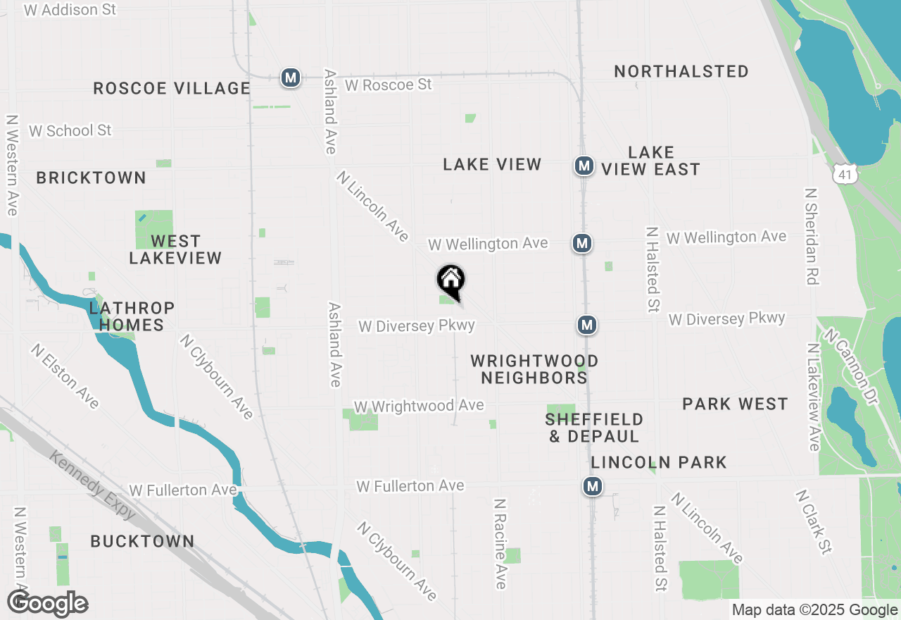 Map of 2804 N Lakewood Avenue #102, Chicago, IL 60657