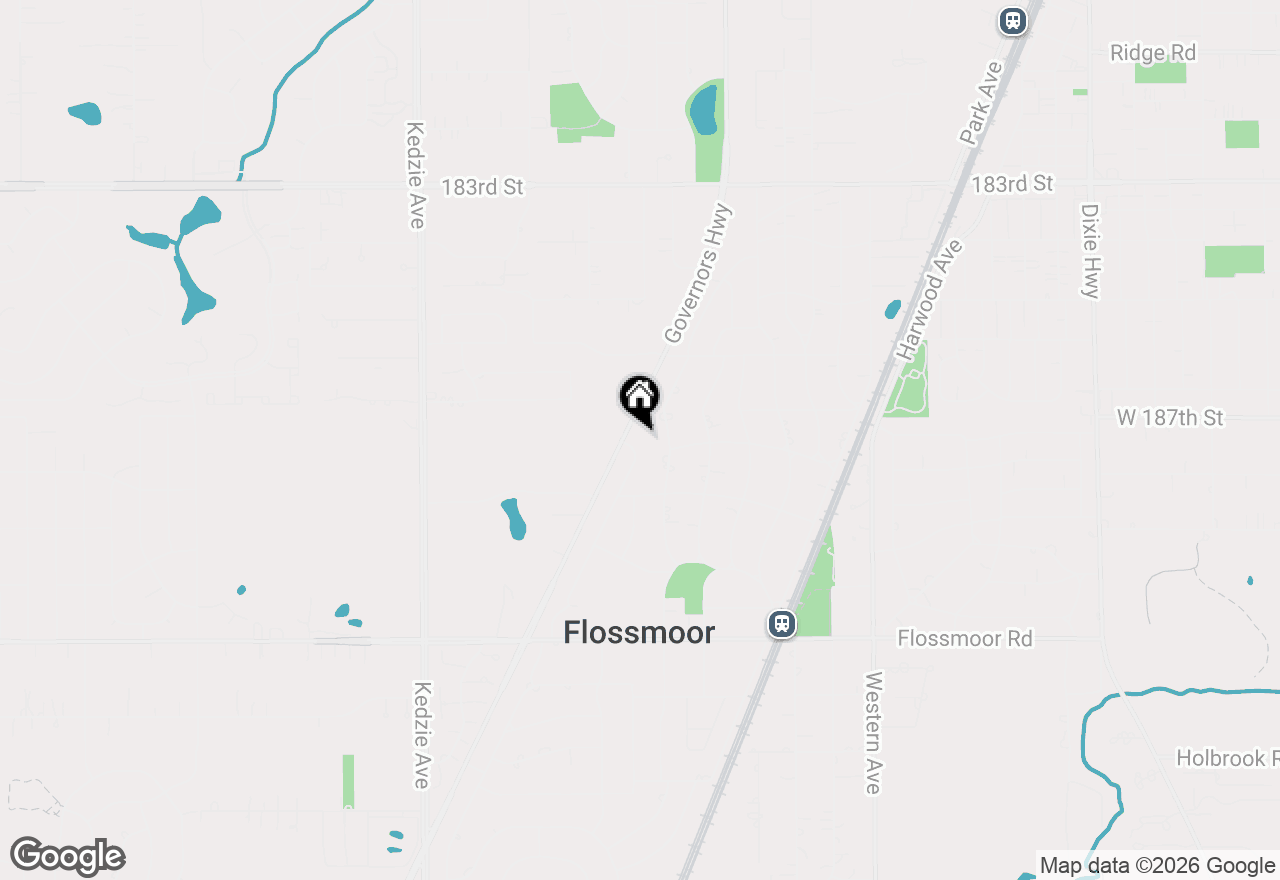 Map of 725 Braemar Road, Flossmoor, IL 60422