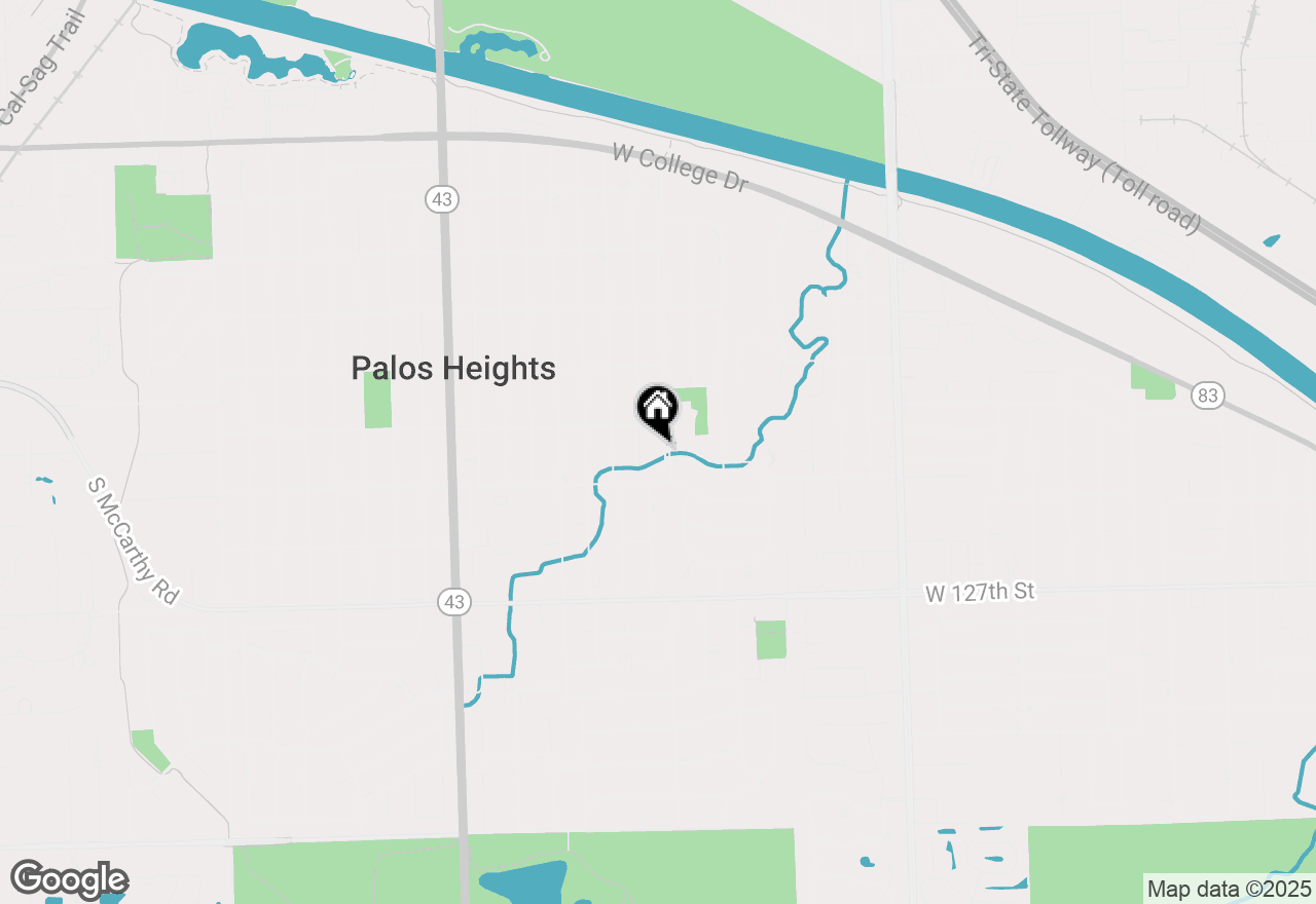 Map of 12422 S Oak Park Avenue, Palos Heights, IL 60463