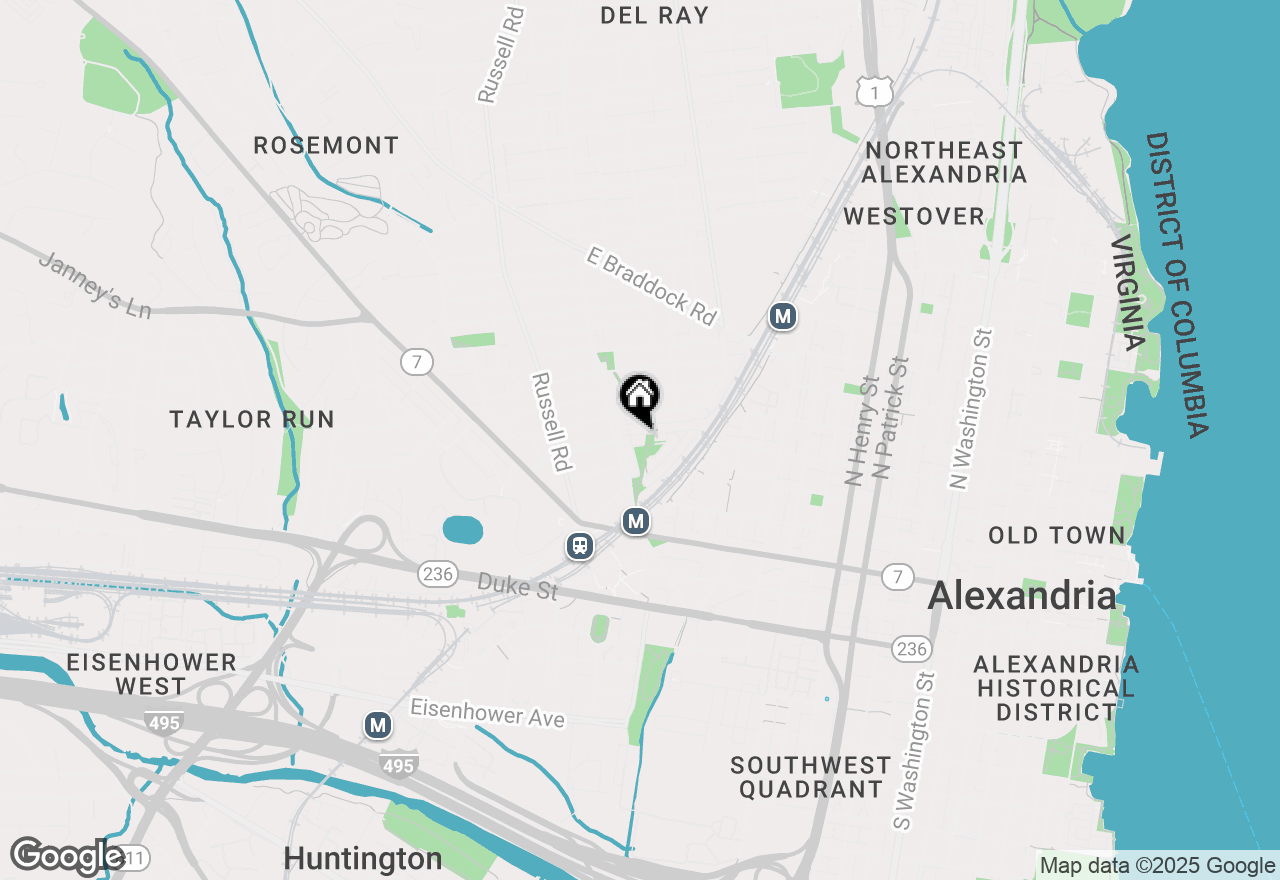 Map of 11 E Rosemont Avenue, Alexandria, VA 22301