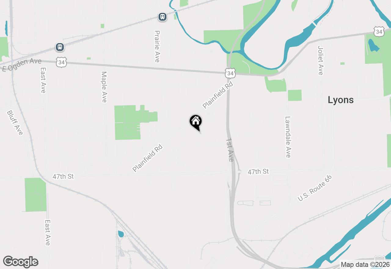 Map of 8708 45th Street, Lyons, IL 60534
