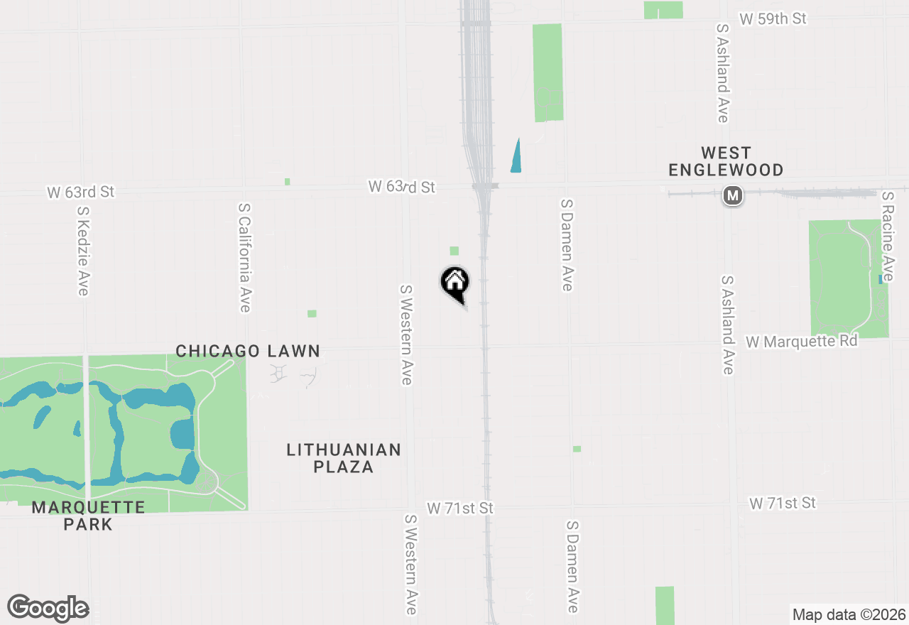 Map of 6607 S Oakley Avenue, Chicago, IL 60636