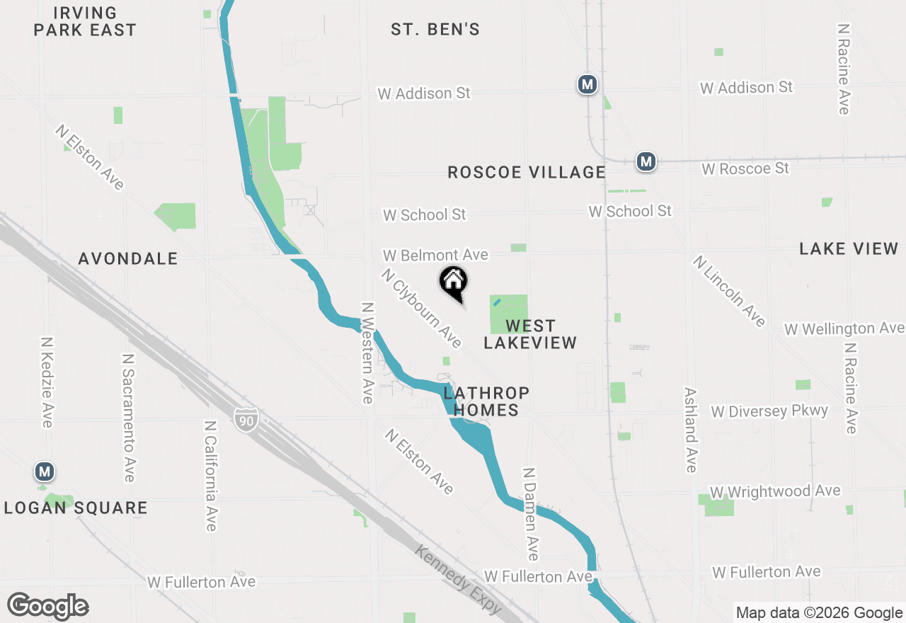 Map of 3035 N Leavitt Street #1, Chicago, IL 60618