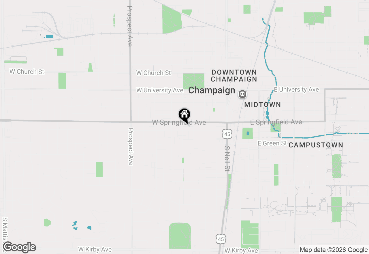 Map of 406 S Elm Street, Champaign, IL 61820